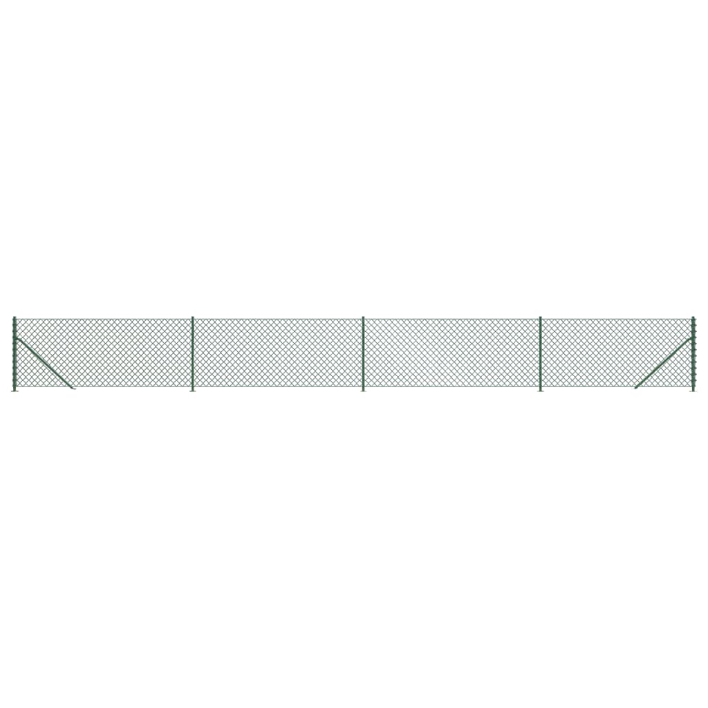 8720845771508_a_en_hd_1 vidaXL Chain Link Fence with Flange Green 0.8x10 m - Image 2