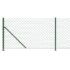 vidaXL Chain Link Fence with Flange Green 0.8x10 m - Image 4