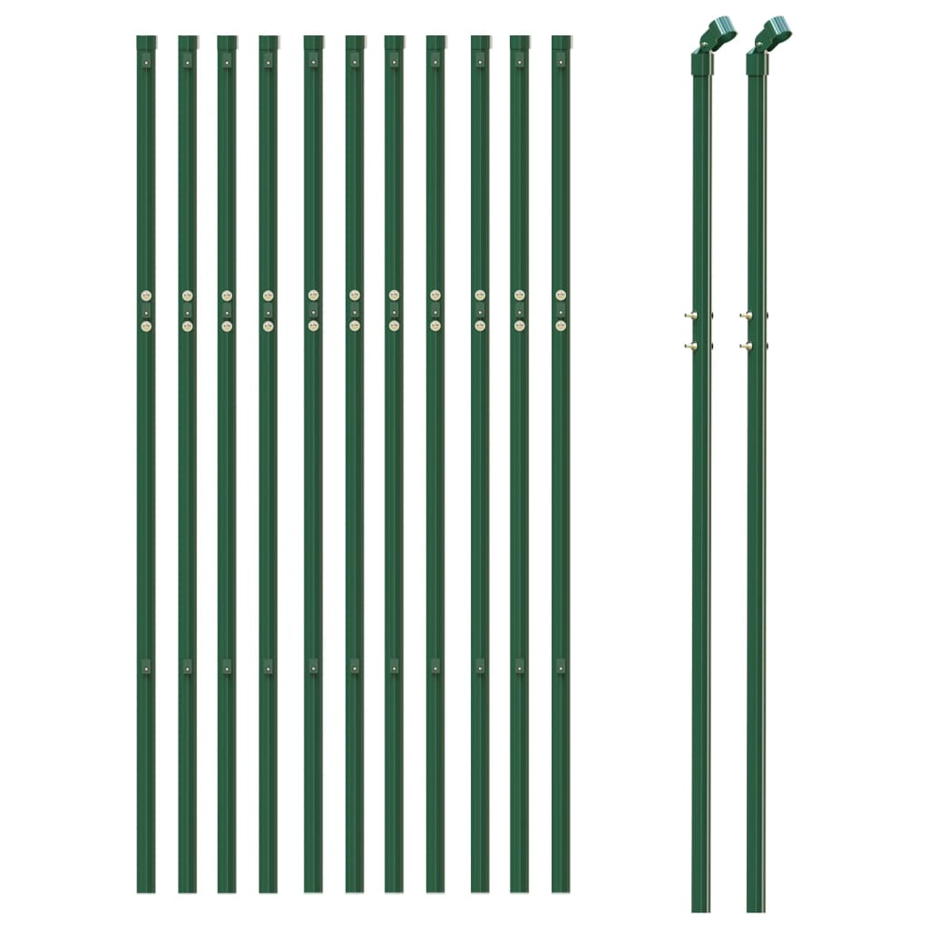 8720845778293_g_en_hd_1 vidaXL Wire Mesh Fence Green 0.8x25 m Galvanised Steel - Image 3