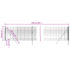 vidaXL Wire Mesh Fence Green 1.1x25 m Galvanised Steel - Image 5