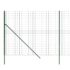 vidaXL Wire Mesh Fence Green 1.4x25 m Galvanised Steel - Image 5