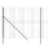 vidaXL Wire Mesh Fence Green 1.6x25 m Galvanised Steel - Image 5