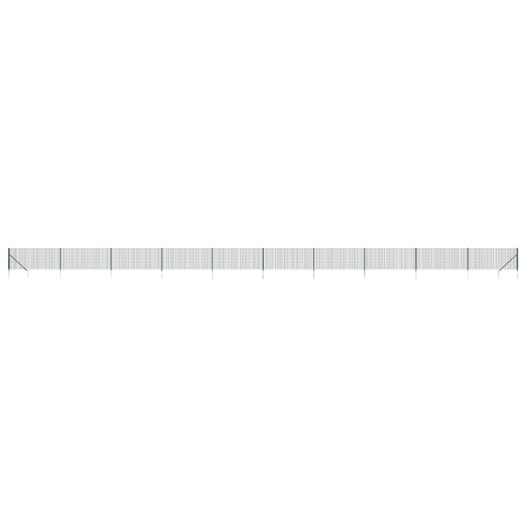 8720845778460_a_en_hd_1 vidaXL Wire Mesh Fence with Spike Anchors Green 1x25 m - Image 2