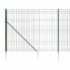 vidaXL Wire Mesh Fence with Spike Anchors Green 1.4x25 m - Image 5