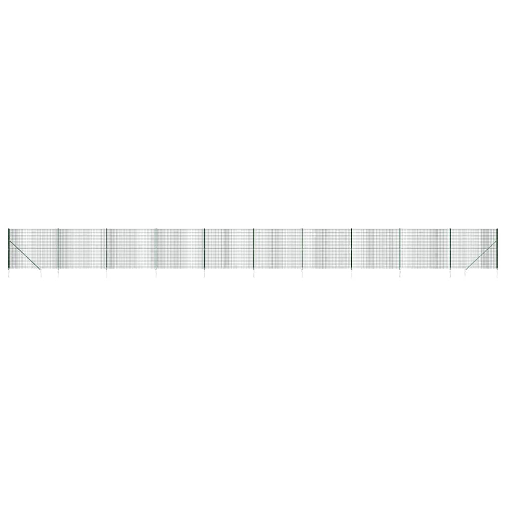 8720845778491_a_en_hd_1 vidaXL Wire Mesh Fence with Spike Anchors Green 1.6x25 m - Image 2