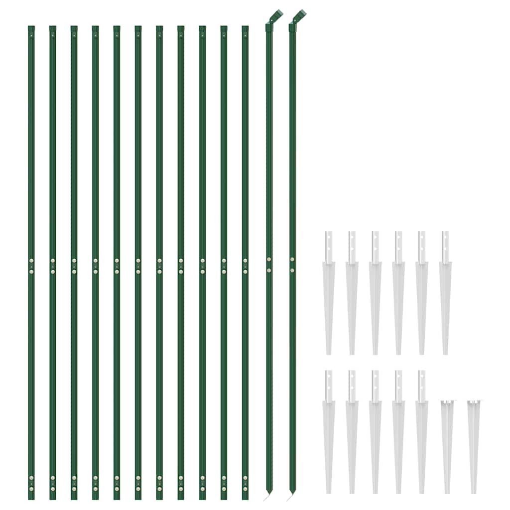 8720845778491_g_en_hd_1 vidaXL Wire Mesh Fence with Spike Anchors Green 1.6x25 m - Image 3