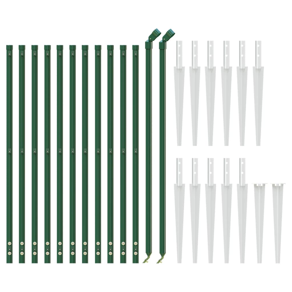 8720845778620_g_en_hd_1 vidaXL Wire Mesh Fence with Spike Anchors Green 1x25 m - Image 3
