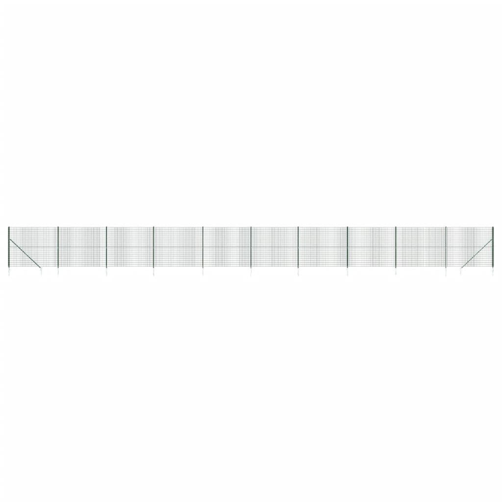 8720845778644_a_en_hd_1 vidaXL Wire Mesh Fence with Spike Anchors Green 1.4x25 m - Image 2