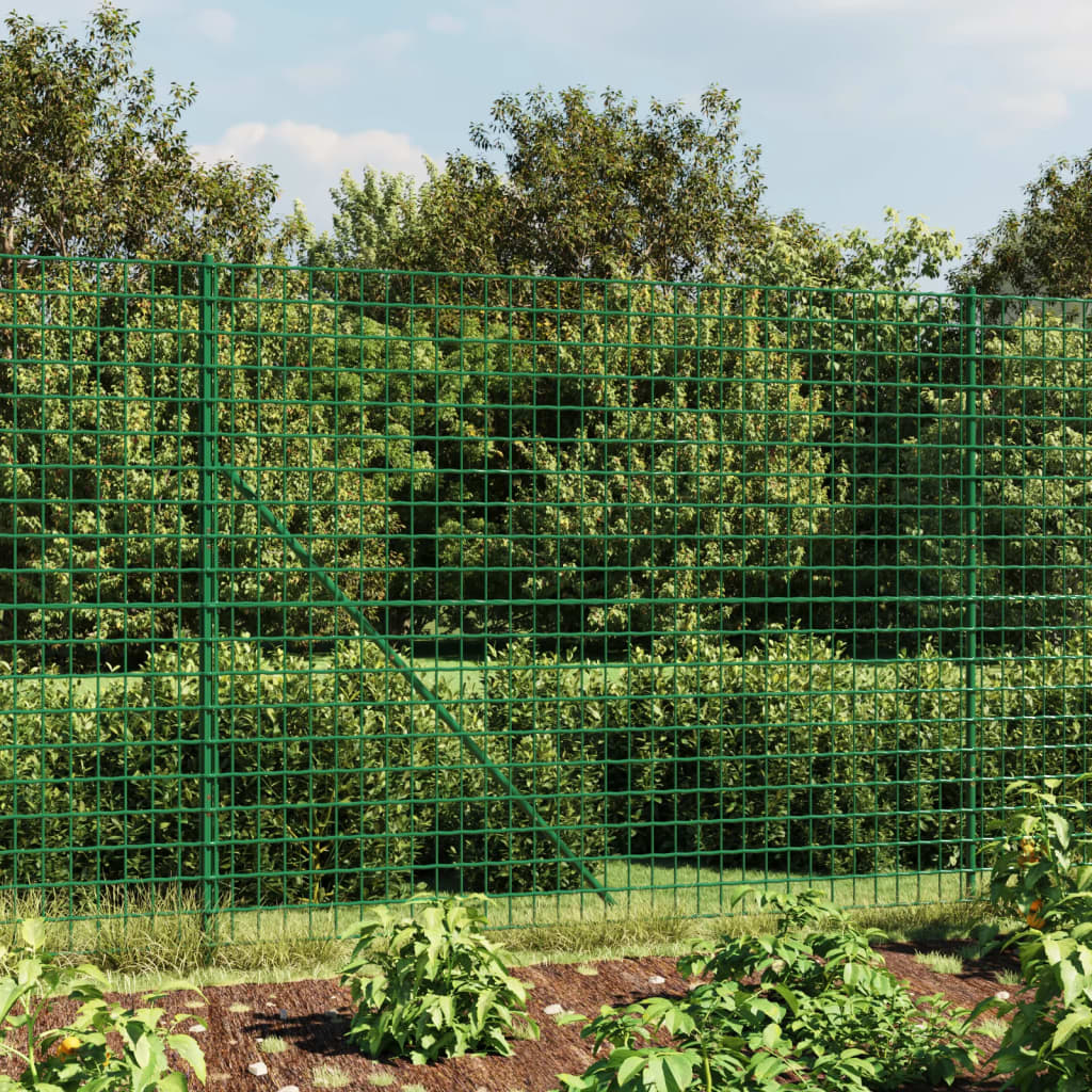 8720845778644_m_en_hd_1 vidaXL Wire Mesh Fence with Spike Anchors Green 1.4x25 m - Image 1