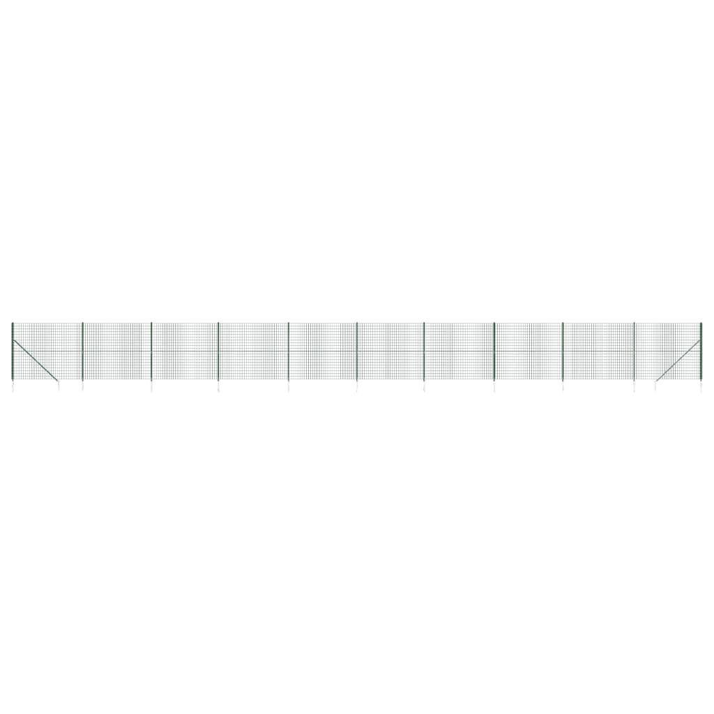 8720845778651_a_en_hd_1 vidaXL Wire Mesh Fence with Spike Anchors Green 1.6x25 m - Image 2