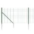 vidaXL Wire Mesh Fence with Spike Anchors Green 0.8x25 m - Image 4