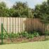 vidaXL Wire Mesh Fence with Spike Anchors Green 1x25 m