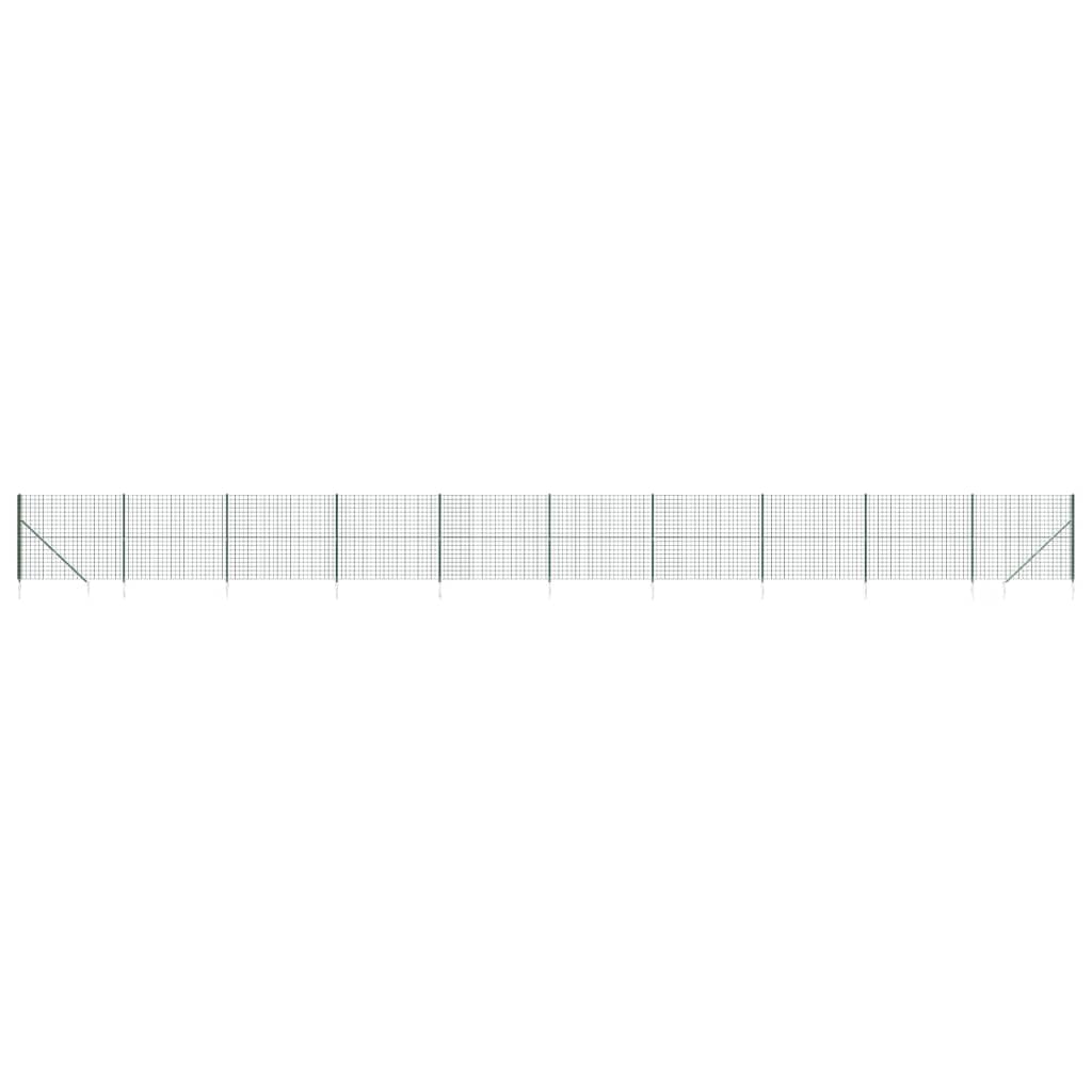 8720845778811_a_en_hd_1 vidaXL Wire Mesh Fence with Spike Anchors Green 1.6x25 m - Image 2