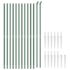 vidaXL Wire Mesh Fence with Spike Anchors Green 1.6x25 m - Image 3