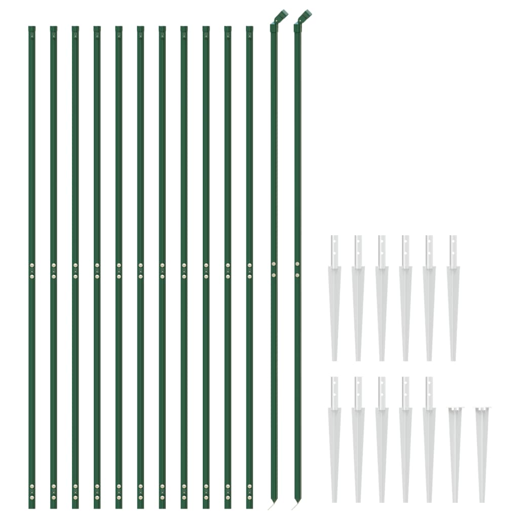 8720845778811_g_en_hd_1 vidaXL Wire Mesh Fence with Spike Anchors Green 1.6x25 m - Image 3