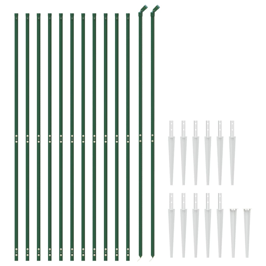 8720845778828_g_en_hd_1 vidaXL Wire Mesh Fence with Spike Anchors Green 1.8x25 m - Image 3