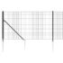 vidaXL Wire Mesh Fence with Spike Anchors Anthracite 1x25 m - Image 4