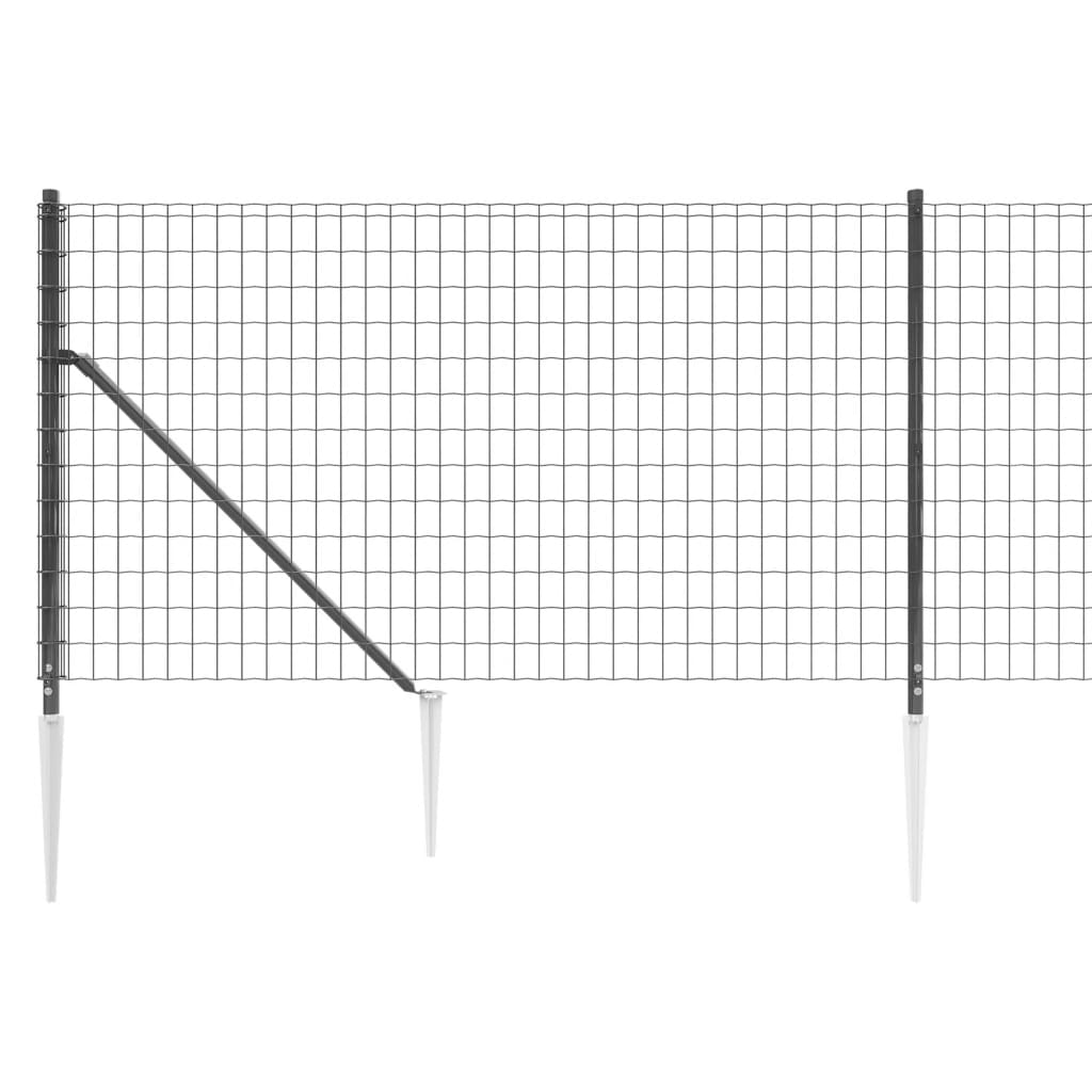 8720845779900_g_en_hd_2 vidaXL Wire Mesh Fence with Spike Anchors Anthracite 1x25 m - Image 4