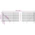 vidaXL Wire Mesh Fence with Spike Anchors Anthracite 1.4x25 m - Image 6