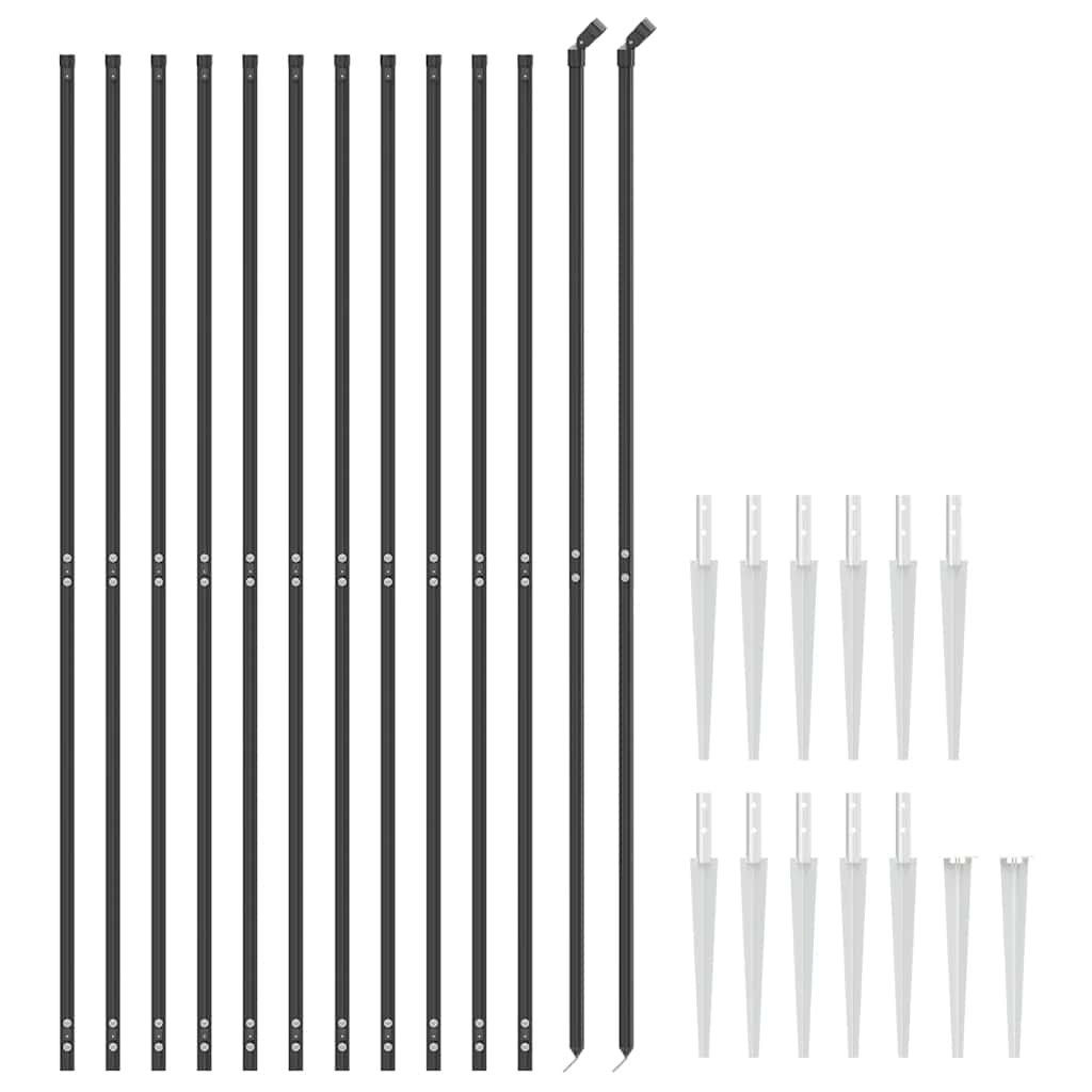 8720845779931_g_en_hd_1 vidaXL Wire Mesh Fence with Spike Anchors Anthracite 1.6x25 m - Image 3