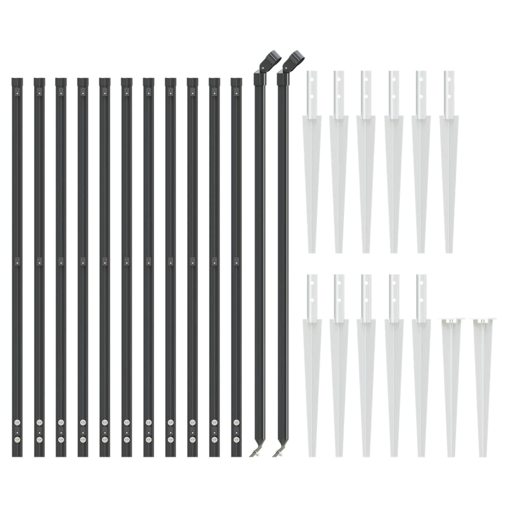 8720845780227_g_en_hd_1 vidaXL Wire Mesh Fence with Spike Anchors Anthracite 1x25 m - Image 3