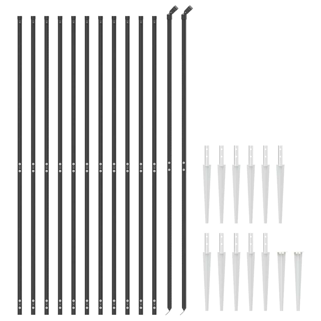 8720845780258_g_en_hd_1 vidaXL Wire Mesh Fence with Spike Anchors Anthracite 1.6x25 m - Image 3