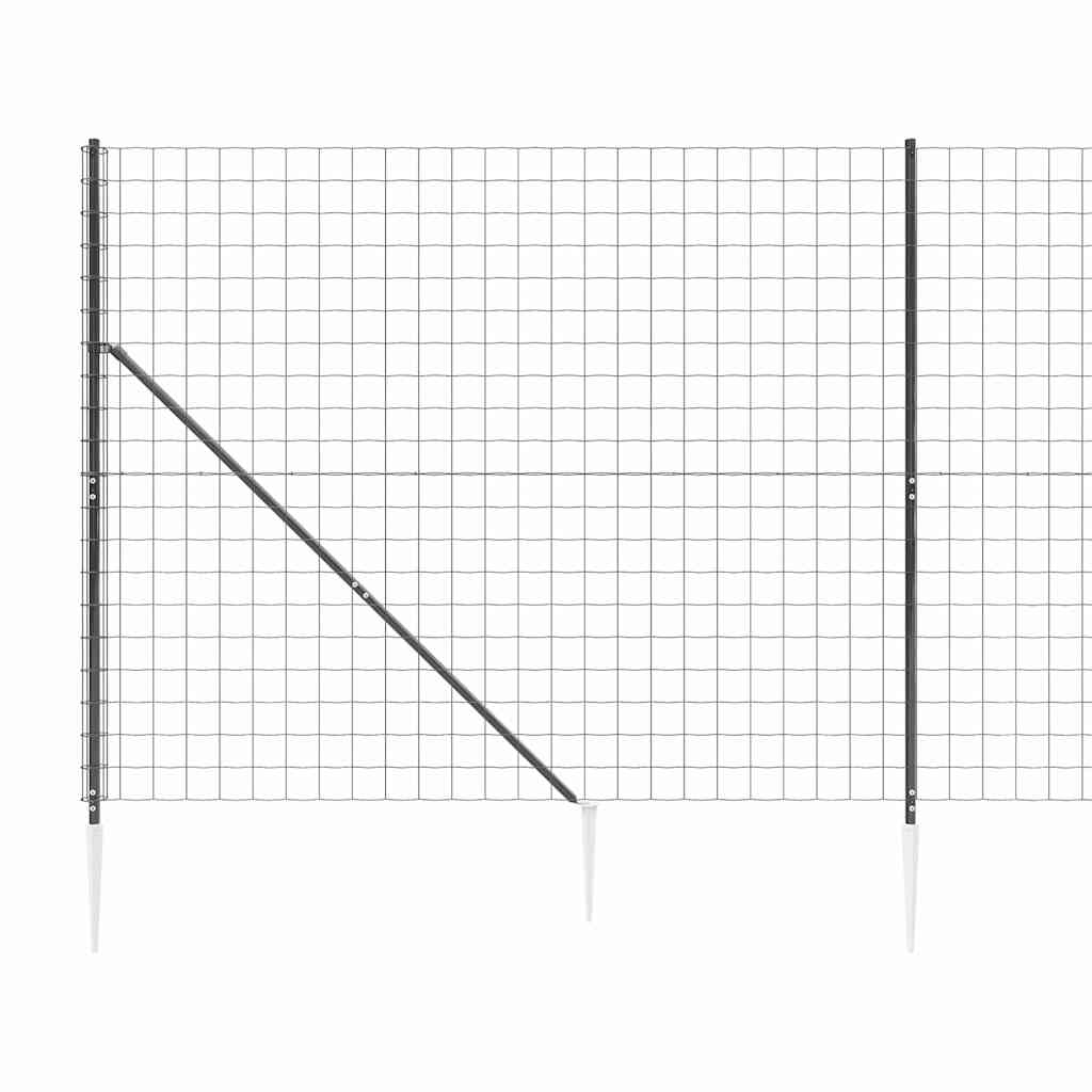 8720845780265_g_en_hd_3 vidaXL Wire Mesh Fence with Spike Anchors Anthracite 1.8x25 m - Image 5