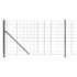 vidaXL Wire Mesh Fence with Flange Anthracite 1.1x25 m - Image 4