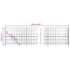 vidaXL Wire Mesh Fence with Flange Anthracite 1.4x25 m - Image 7