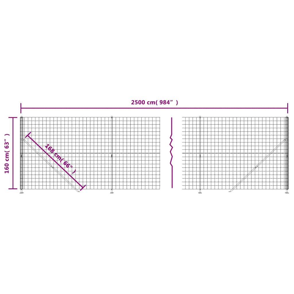 8720845780739_g_en_hd_5 vidaXL Wire Mesh Fence with Flange Anthracite 1.6x25 m - Image 7