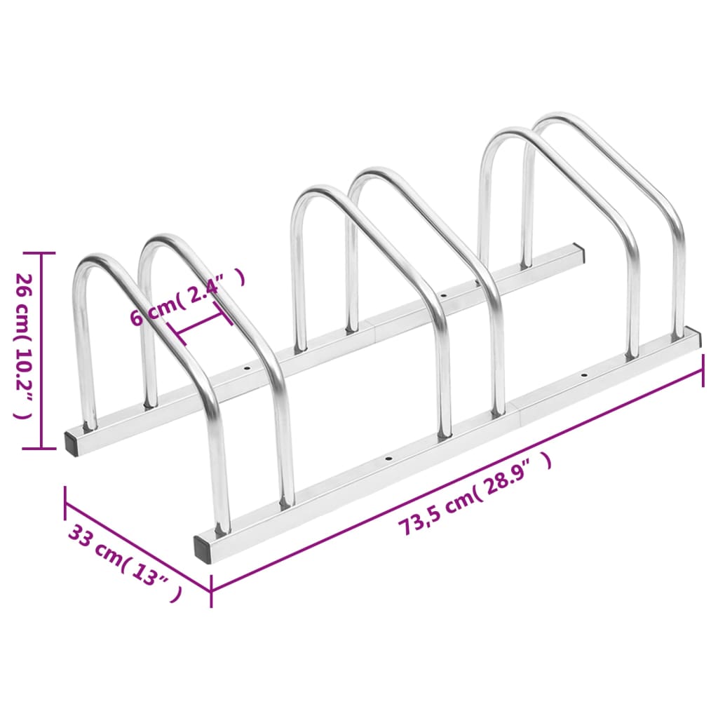 8720845780784_g_en_hd_5 vidaXL Bike Rack for 3 Bikes Galvanised Steel - Image 6