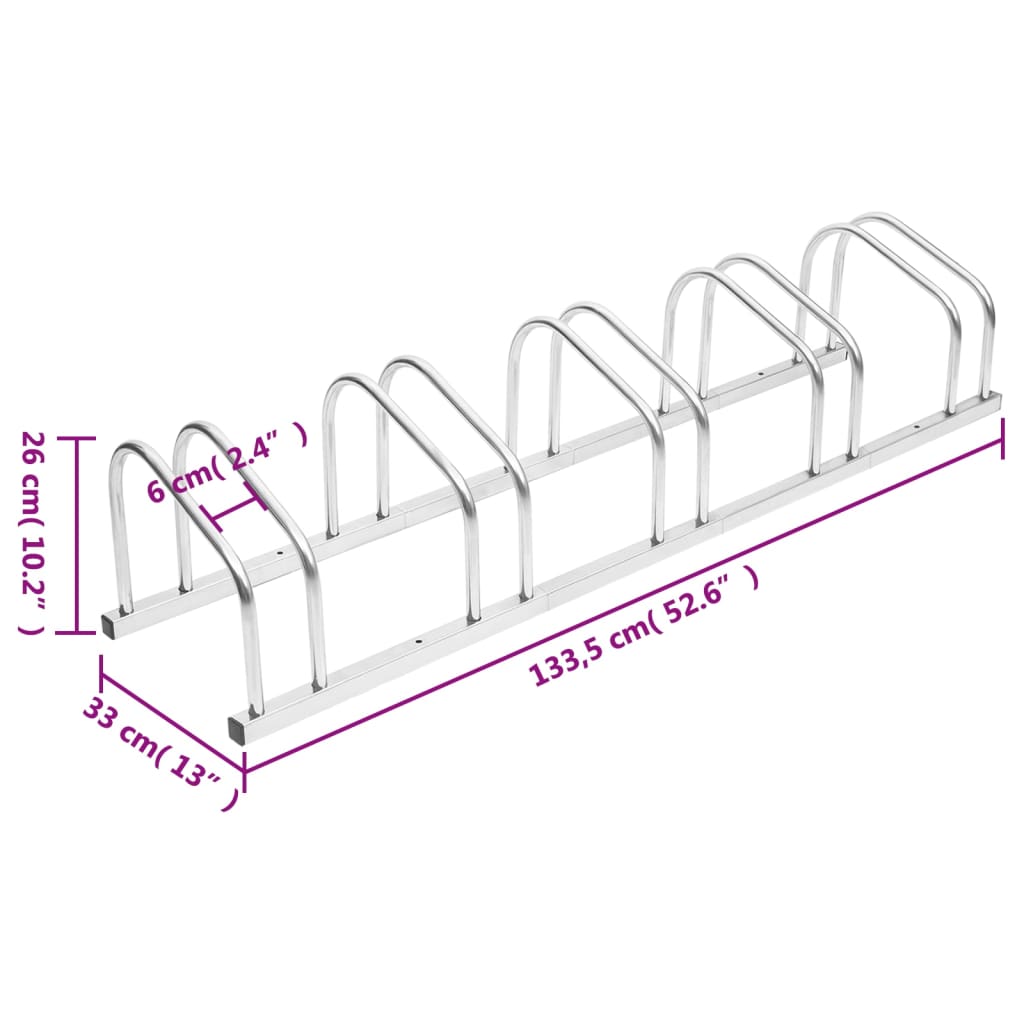 8720845780807_g_en_hd_5 vidaXL Bike Rack for 5 Bikes Galvanised Steel - Image 6