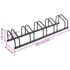 vidaXL Bike Rack for 5 Bikes Black Steel - Image 6
