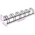 vidaXL Bike Rack for 6 Bikes Black Steel - Image 6