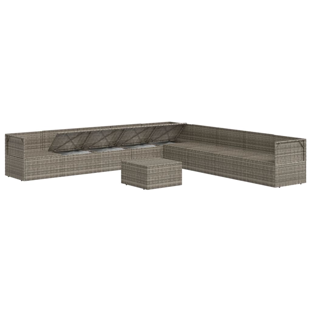 8720845784355_g_en_hd_3 vidaXL 10 Piece Garden Lounge Set with Cushions Grey Poly Rattan - Image 5