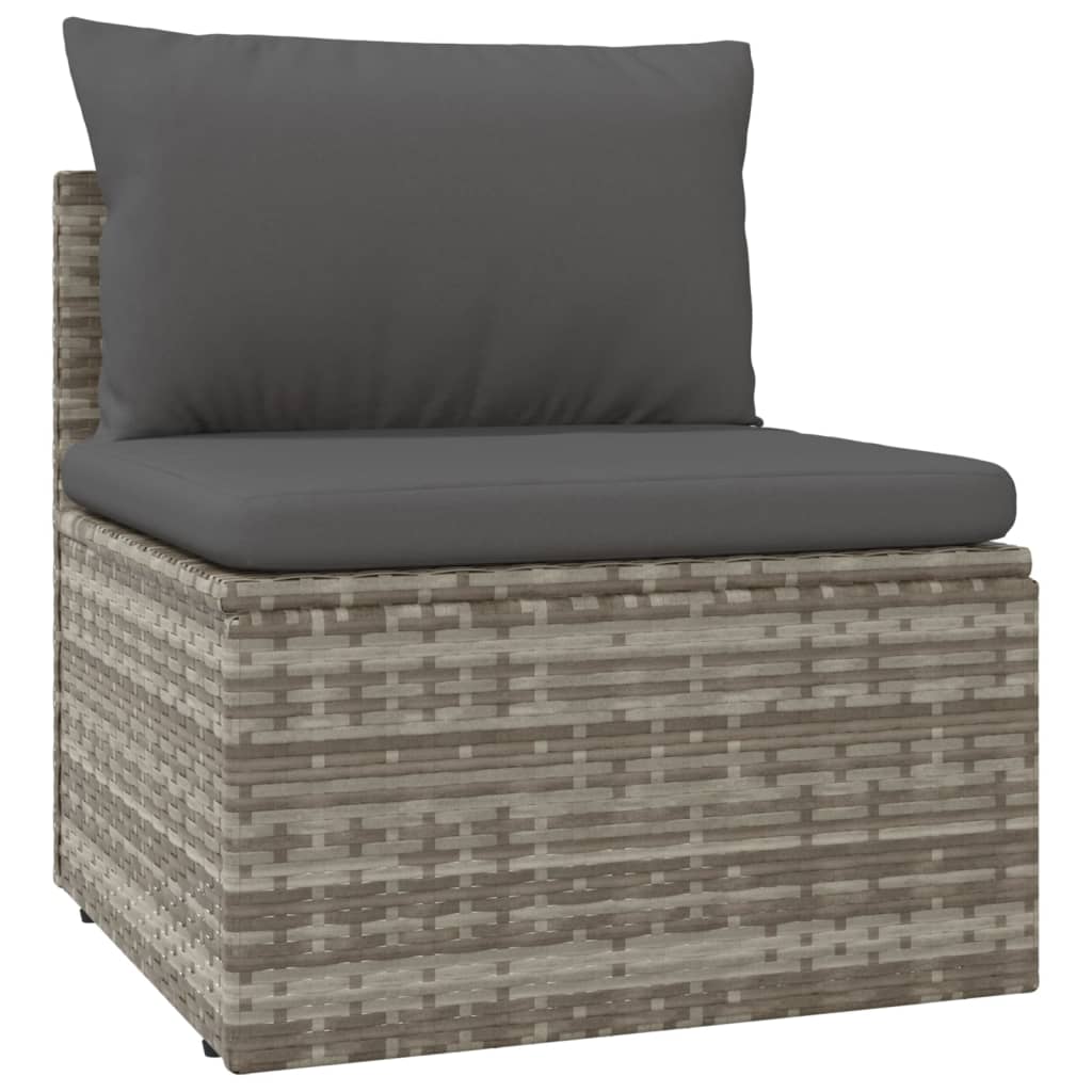 8720845784355_g_en_hd_5 vidaXL 10 Piece Garden Lounge Set with Cushions Grey Poly Rattan - Image 7