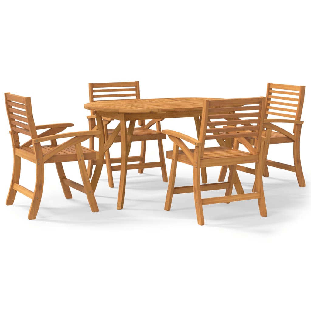 8720845785420_a_en_hd_1 vidaXL 5 Piece Garden Dining Set Solid Wood Acacia - Image 2