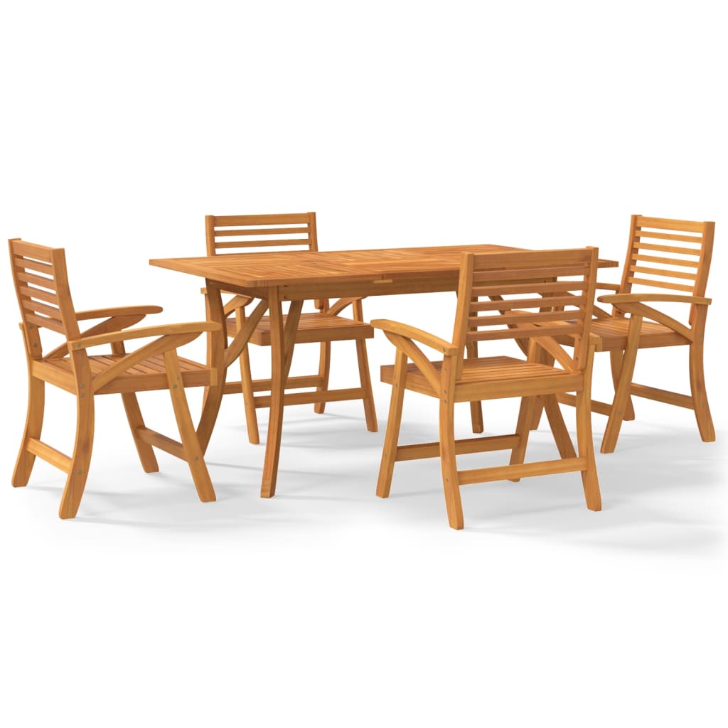 8720845785444_a_en_hd_1 vidaXL 5 Piece Garden Dining Set Solid Wood Acacia - Image 2