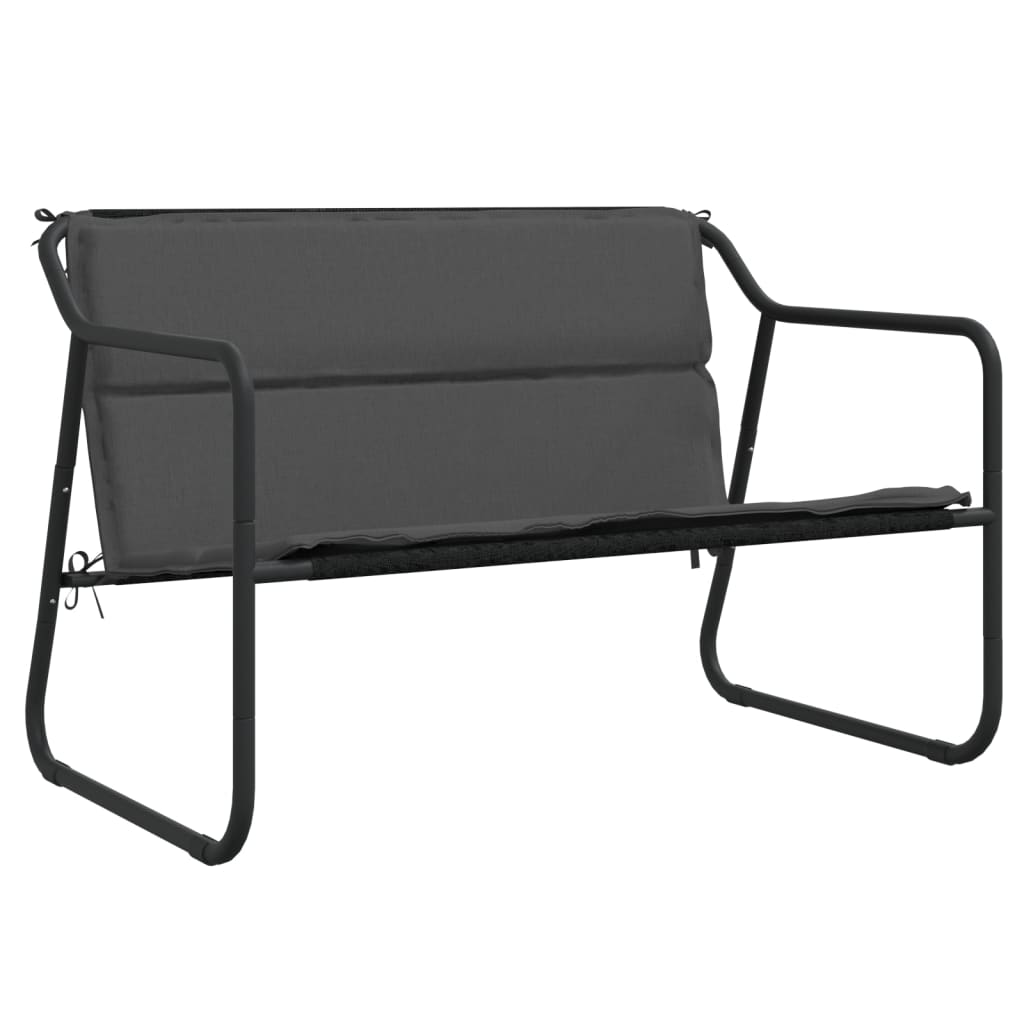 8720845787059_a_en_hd_1 vidaXL 2-Seater Garden Bench with Cushion Anthracite Steel - Image 2