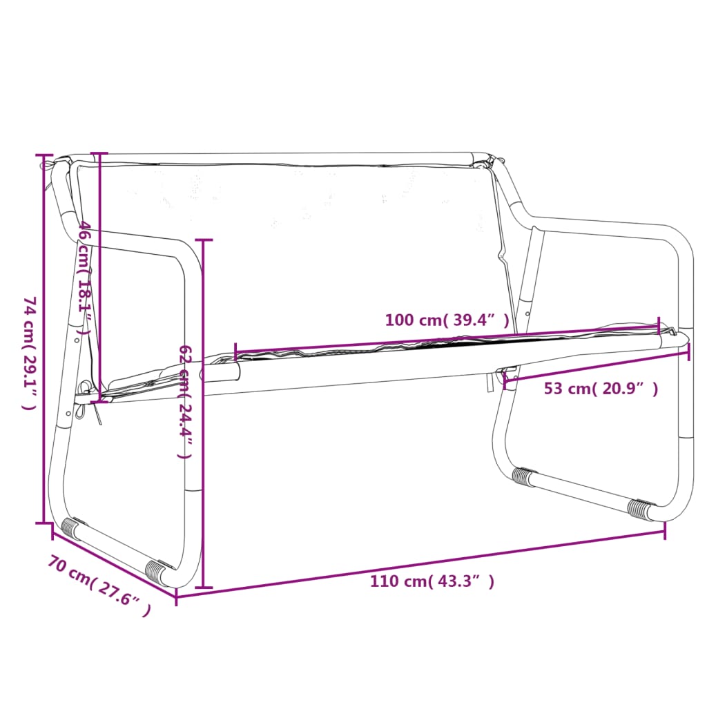 8720845787059_g_en_hd_8 vidaXL 2-Seater Garden Bench with Cushion Anthracite Steel - Image 10