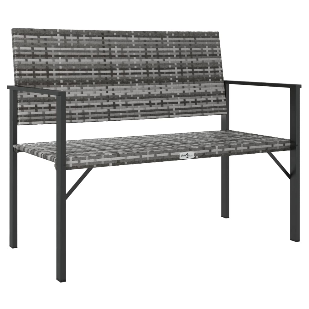 8720845787219_a_en_hd_1 vidaXL 2-Seater Garden Bench Grey Poly Rattan - Image 2