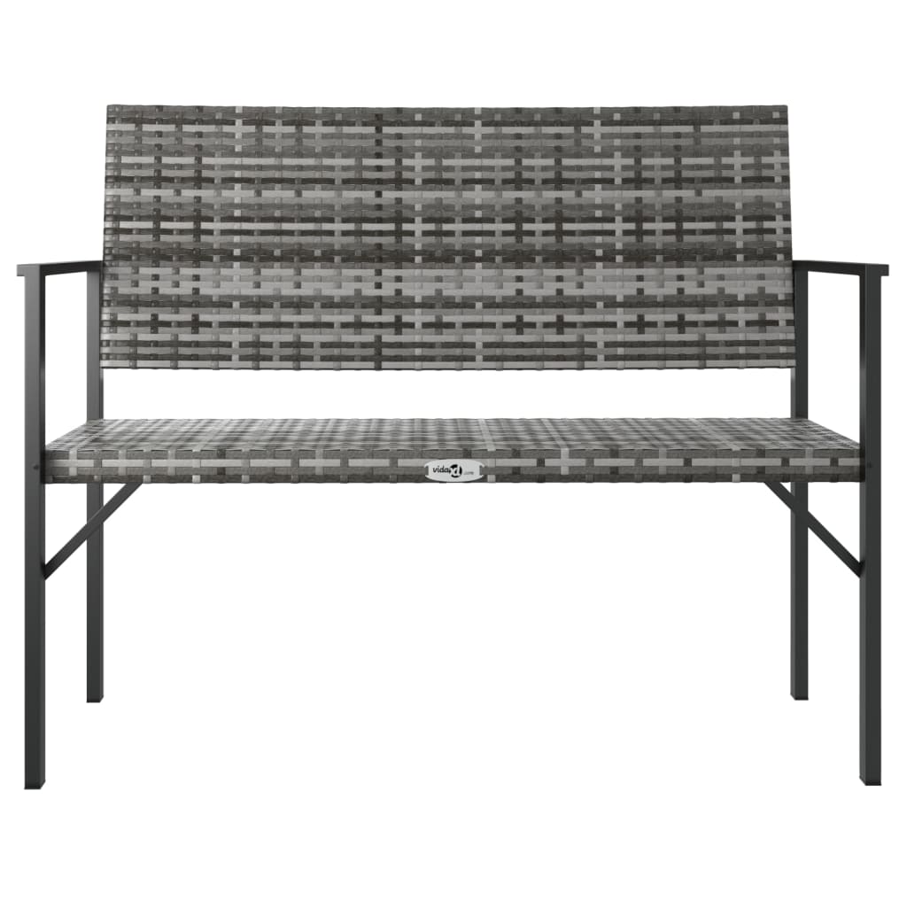 8720845787219_g_en_hd_1 vidaXL 2-Seater Garden Bench Grey Poly Rattan - Image 3