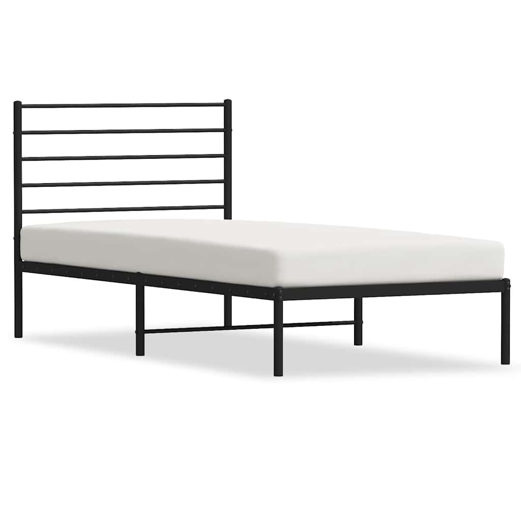 8720845787479_a_en_hd_1 vidaXL Metal Bed Frame without Mattress with Headboard Black 90x190 cm - Image 2