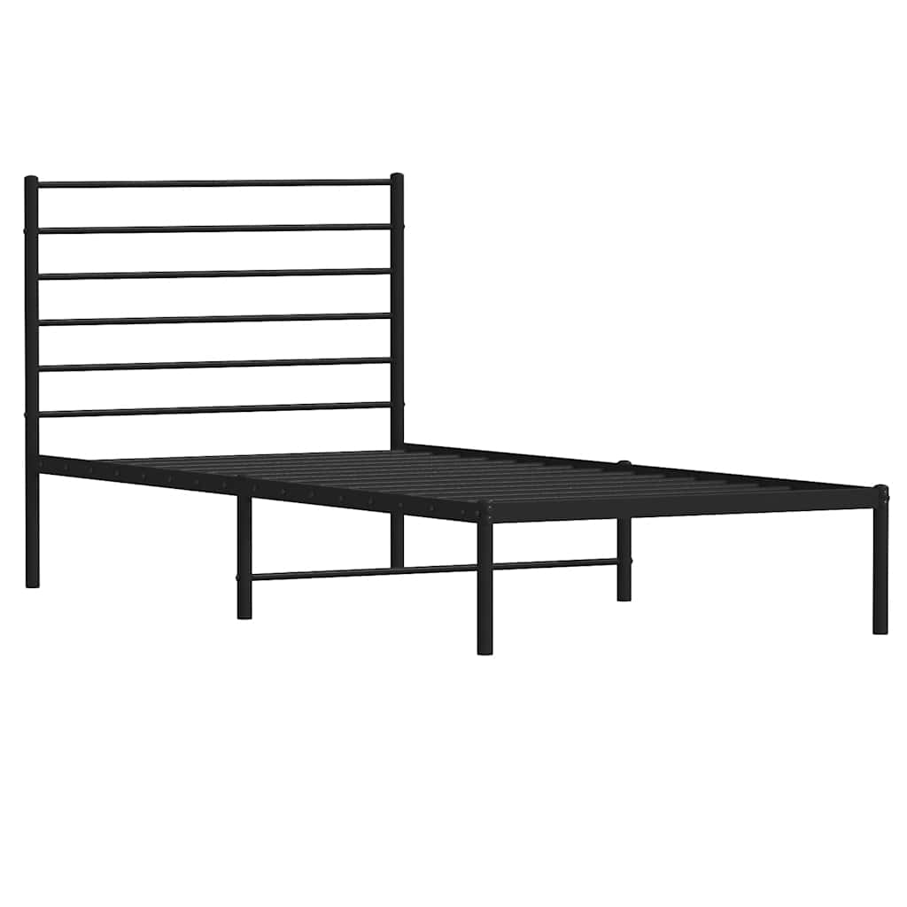 8720845787516_g_en_hd_1 vidaXL Metal Bed Frame without Mattress with Headboard Black 107x203 cm King Single - Image 3