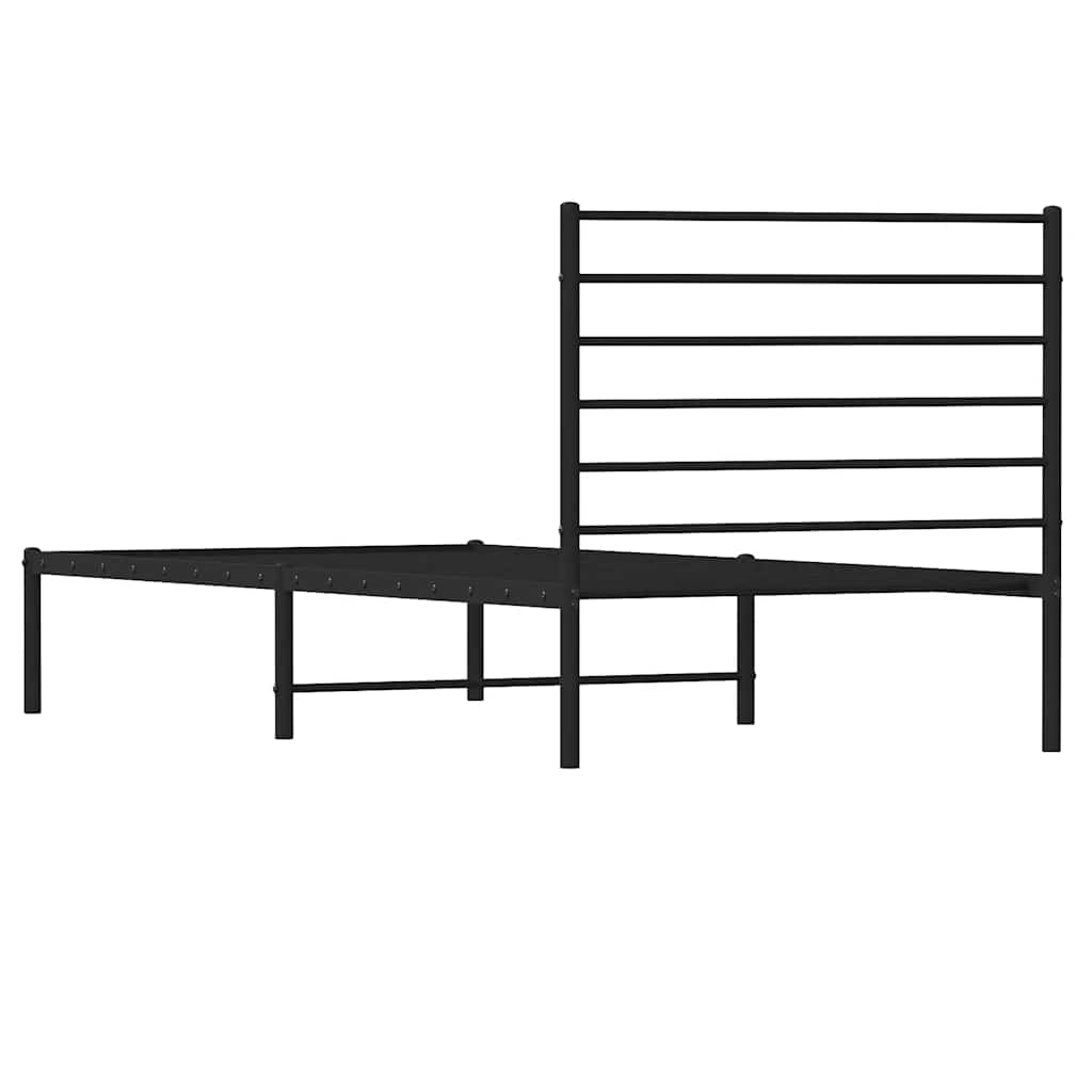 8720845787516_g_en_hd_6 vidaXL Metal Bed Frame without Mattress with Headboard Black 107x203 cm King Single - Image 8