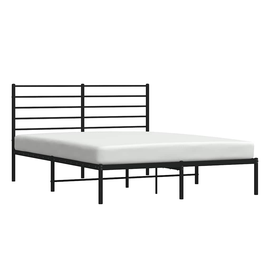 8720845787547_g_en_hd_3 vidaXL Metal Bed Frame without Mattress with Headboard Black 135x190 cm - Image 5