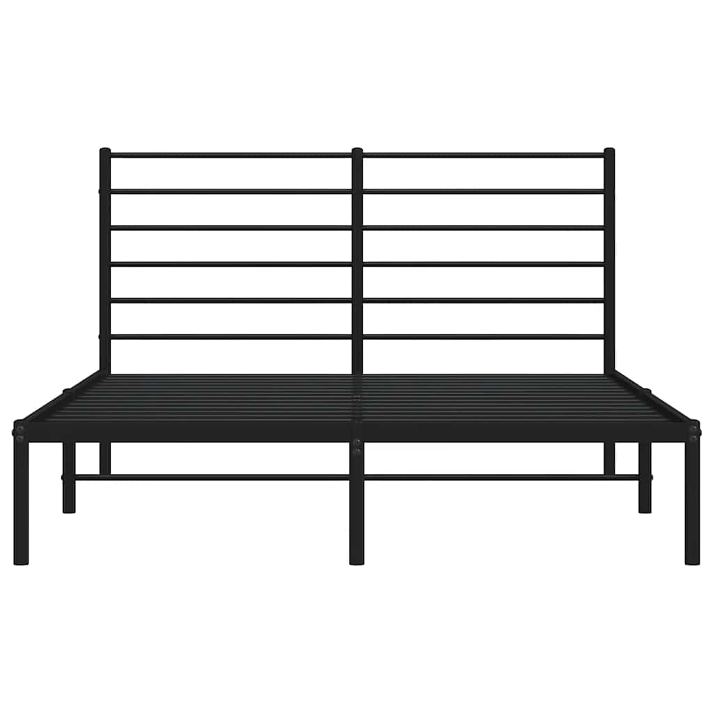 8720845787547_g_en_hd_4 vidaXL Metal Bed Frame without Mattress with Headboard Black 135x190 cm - Image 6