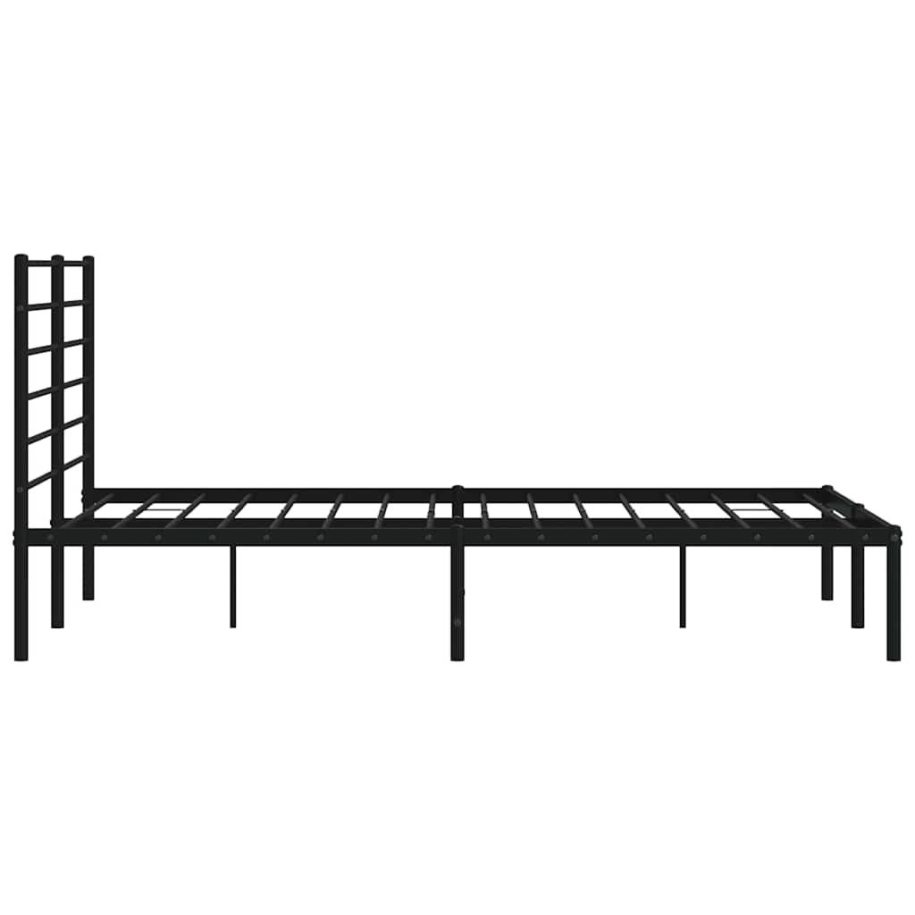 8720845787547_g_en_hd_5 vidaXL Metal Bed Frame without Mattress with Headboard Black 135x190 cm - Image 7