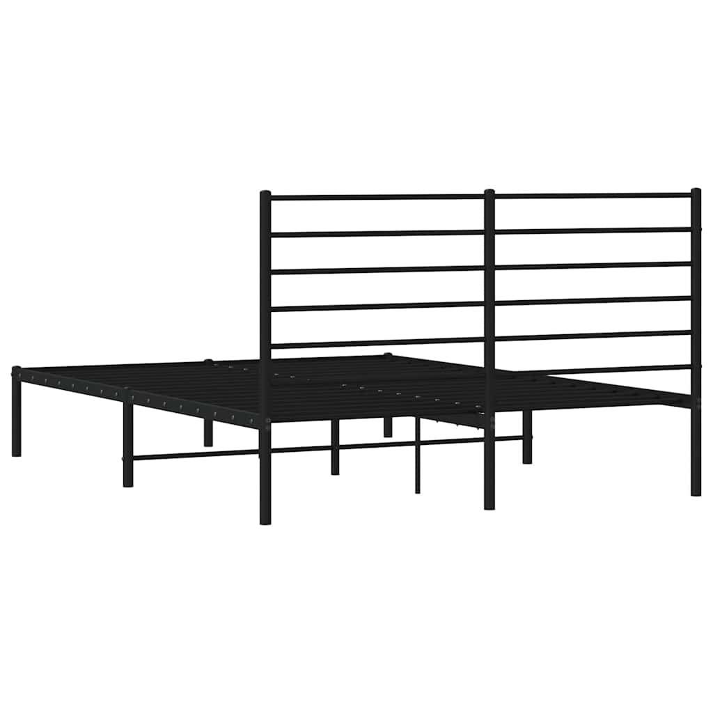 8720845787547_g_en_hd_6 vidaXL Metal Bed Frame without Mattress with Headboard Black 135x190 cm - Image 8
