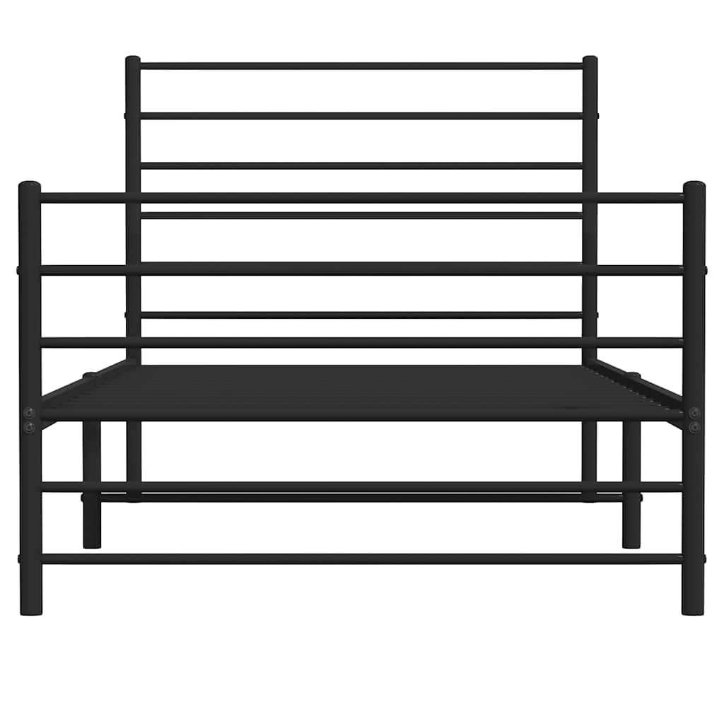 8720845787653_g_en_hd_4 vidaXL Metal Bed Frame without Mattress with Footboard Black 90x190 cm - Image 6